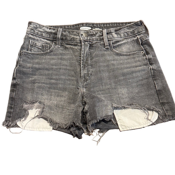 Old Navy Pants - Old Navy Brenda Women's Charcoal Distressed Jean Shorts